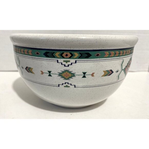 Vintage Studio Nova Adirondack Pattern Aztec Speckled 6" Small Mixing Bowl - Picture 3 of 5